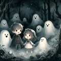 夜の森にはオバケが棲んでいると大人たちが言ってたけど・・ 5枚目