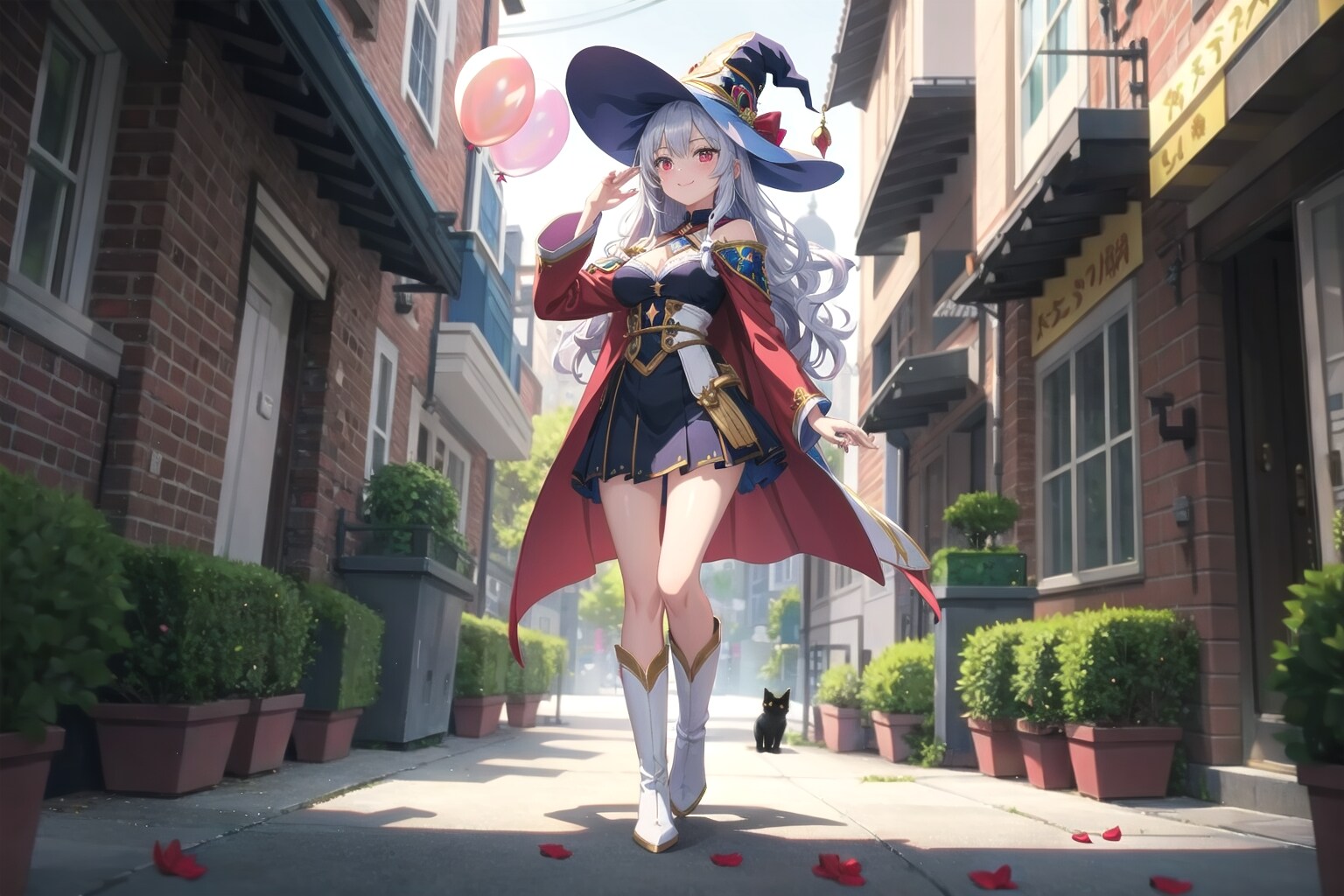 魔女と風船