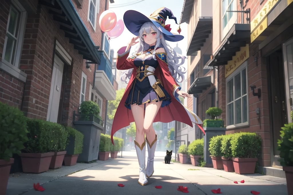 魔女と風船