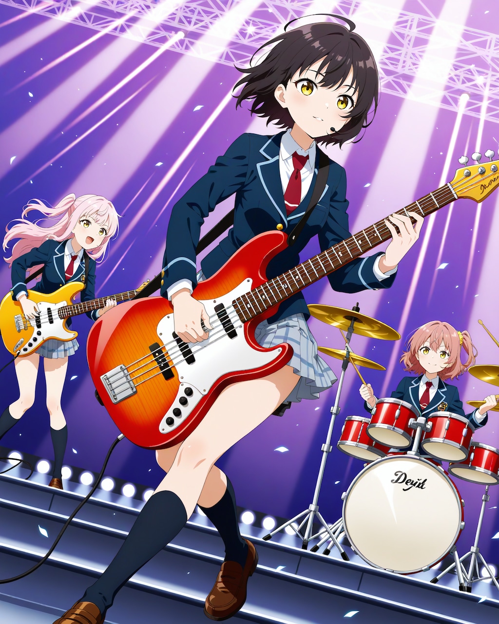 友達3人でバンド