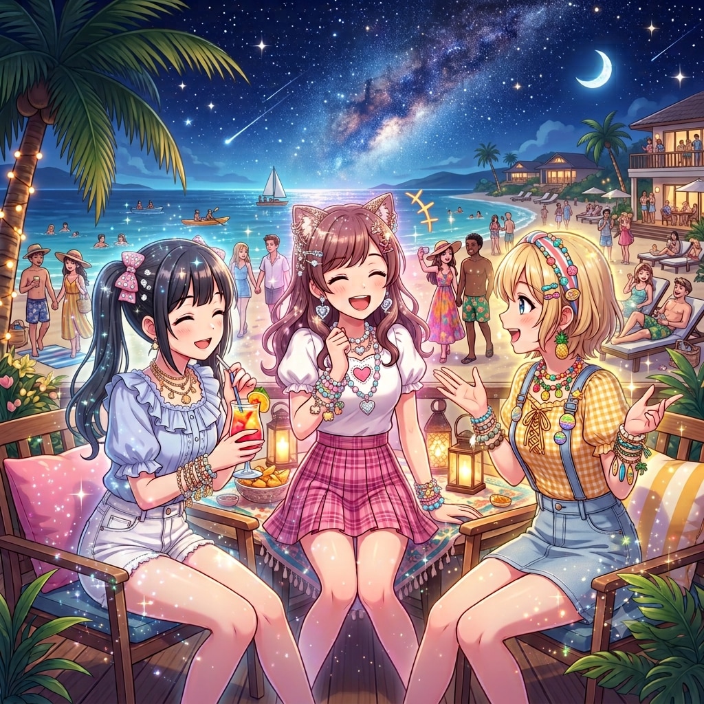 南国、星降る夜の女子会