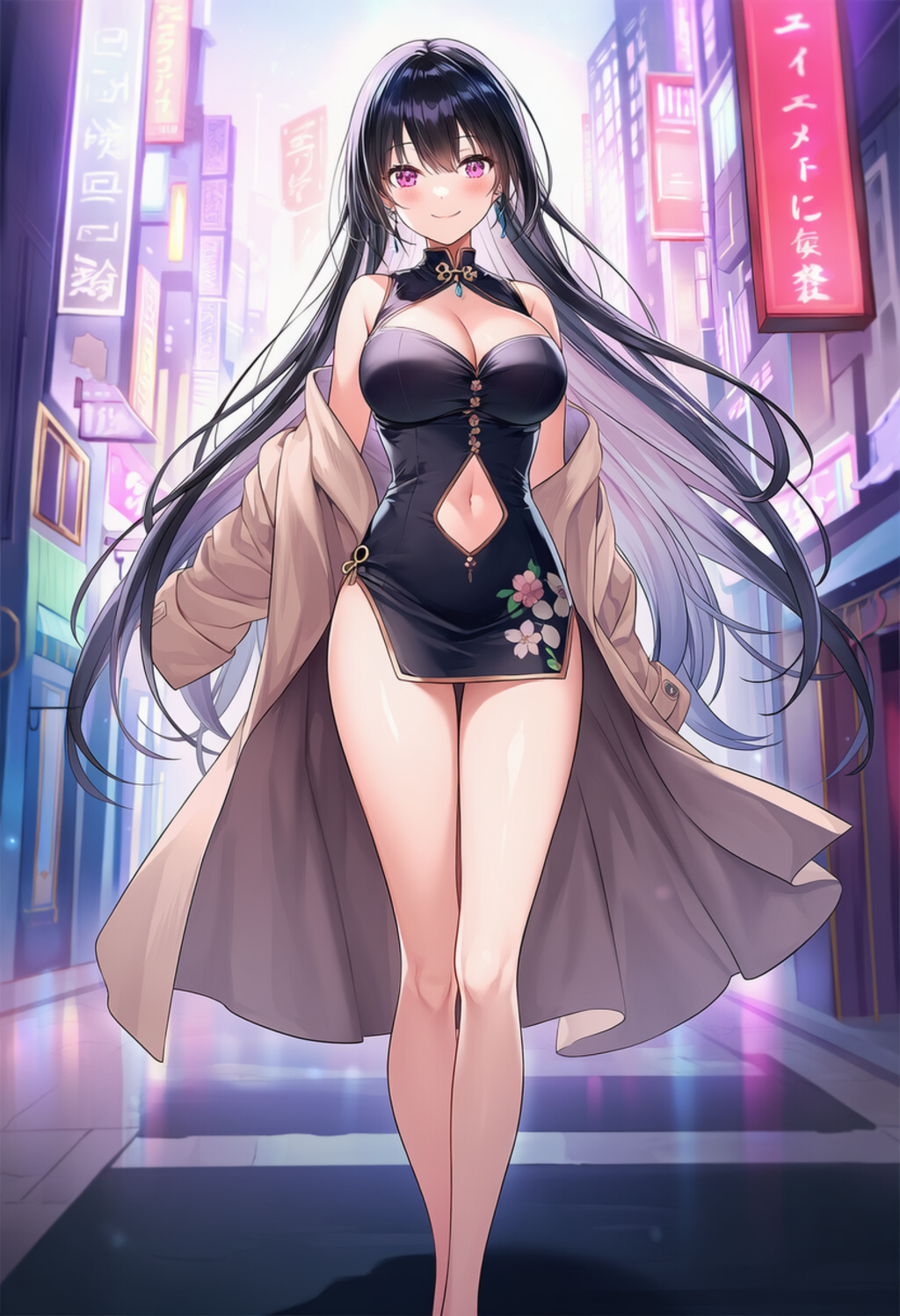 チャイナドレスの美少女