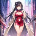 チャイナドレスの美少女 9枚目