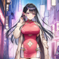 チャイナドレスの美少女 10枚目
