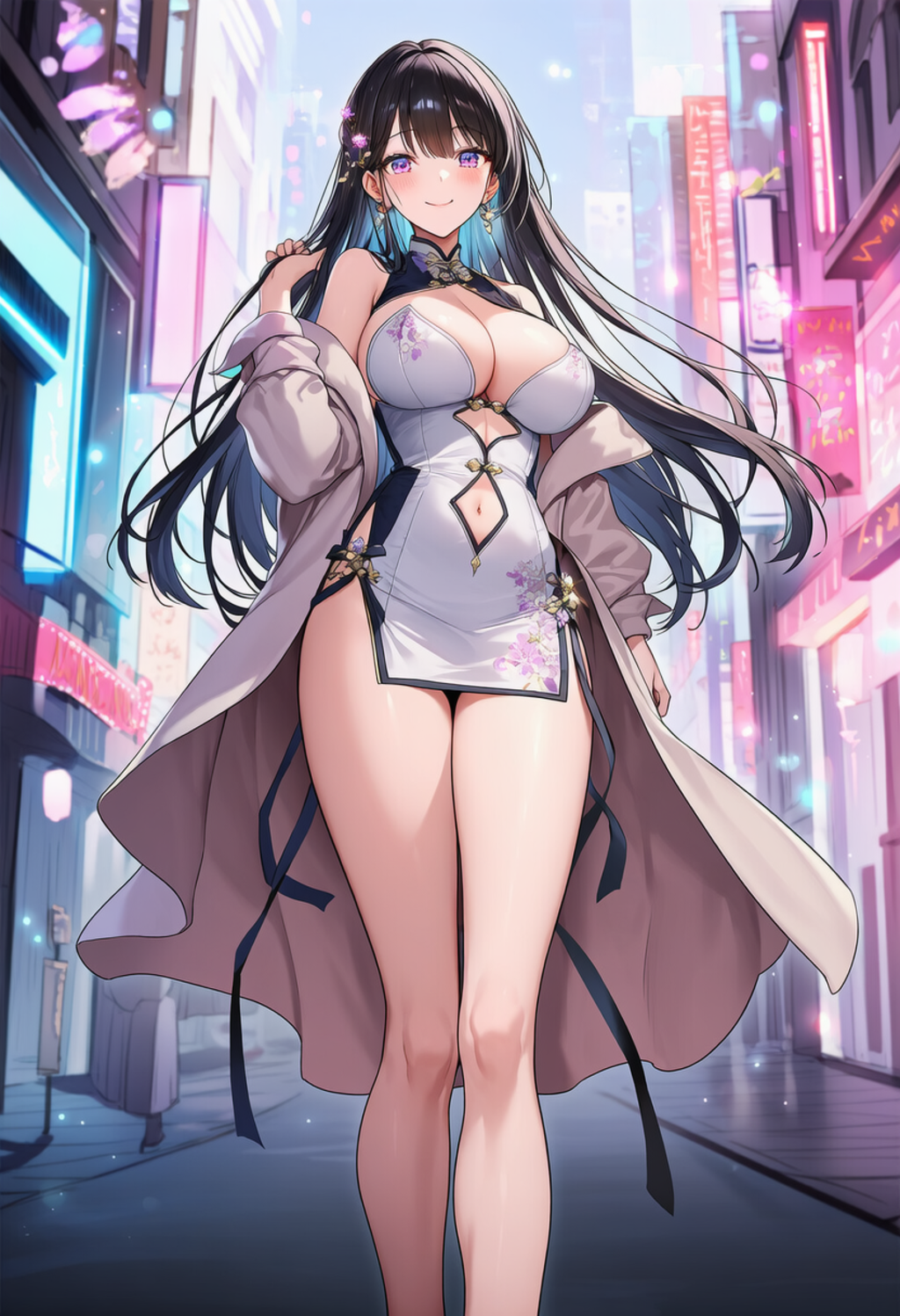 チャイナドレスの美少女