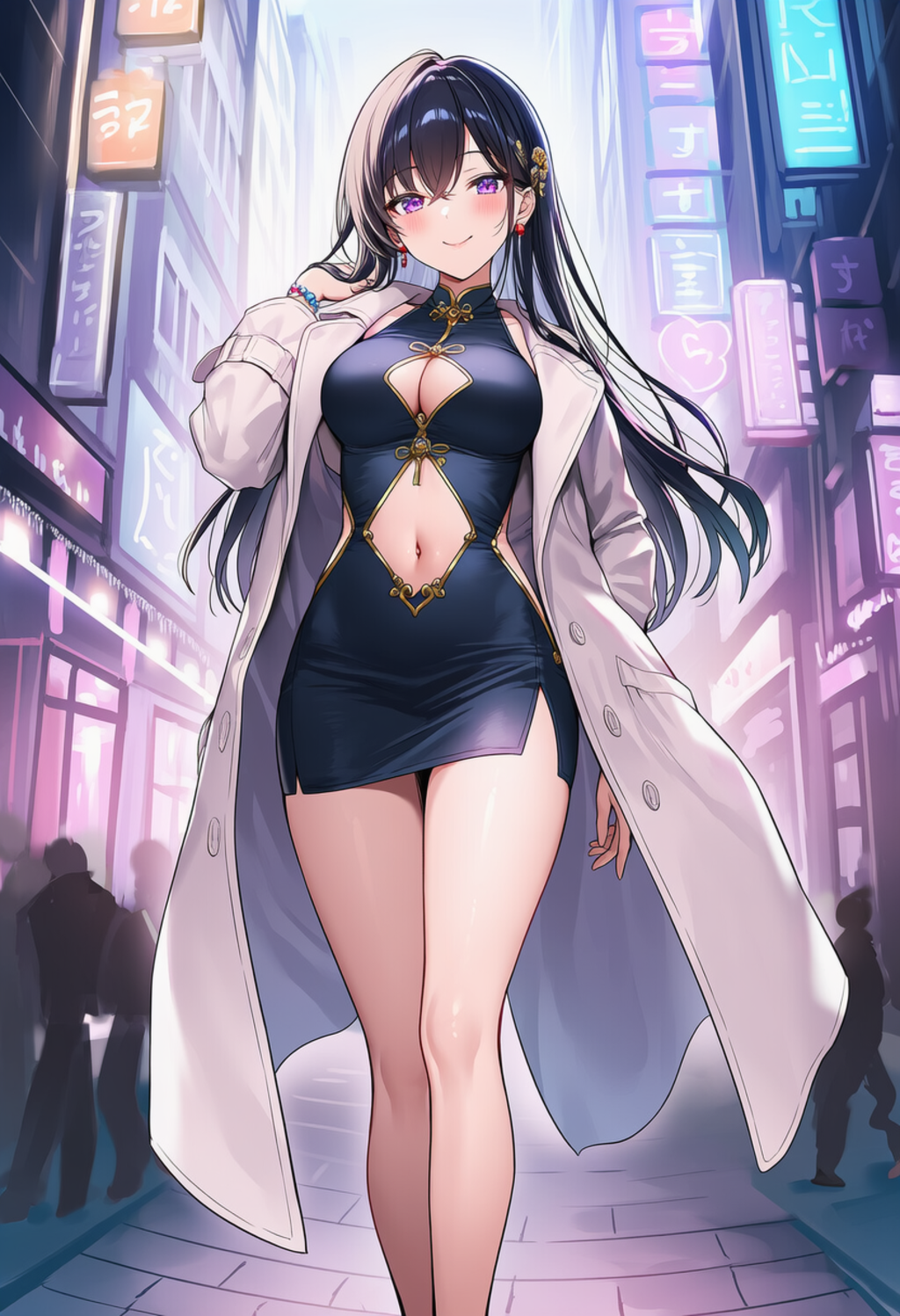 チャイナドレスの美少女