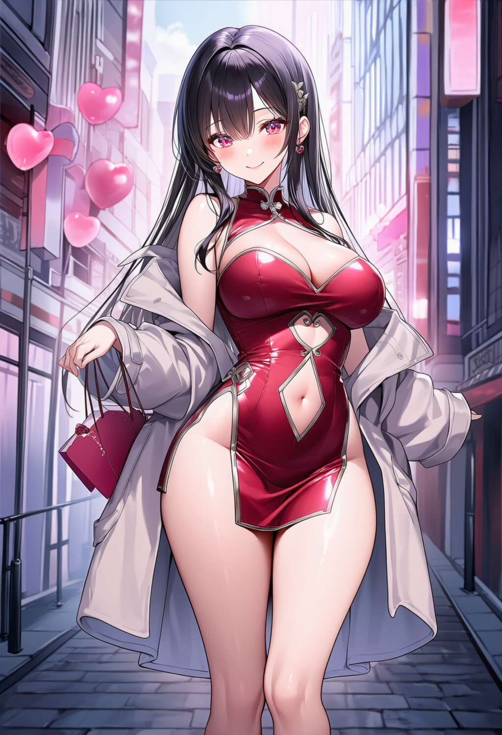チャイナドレスの美少女