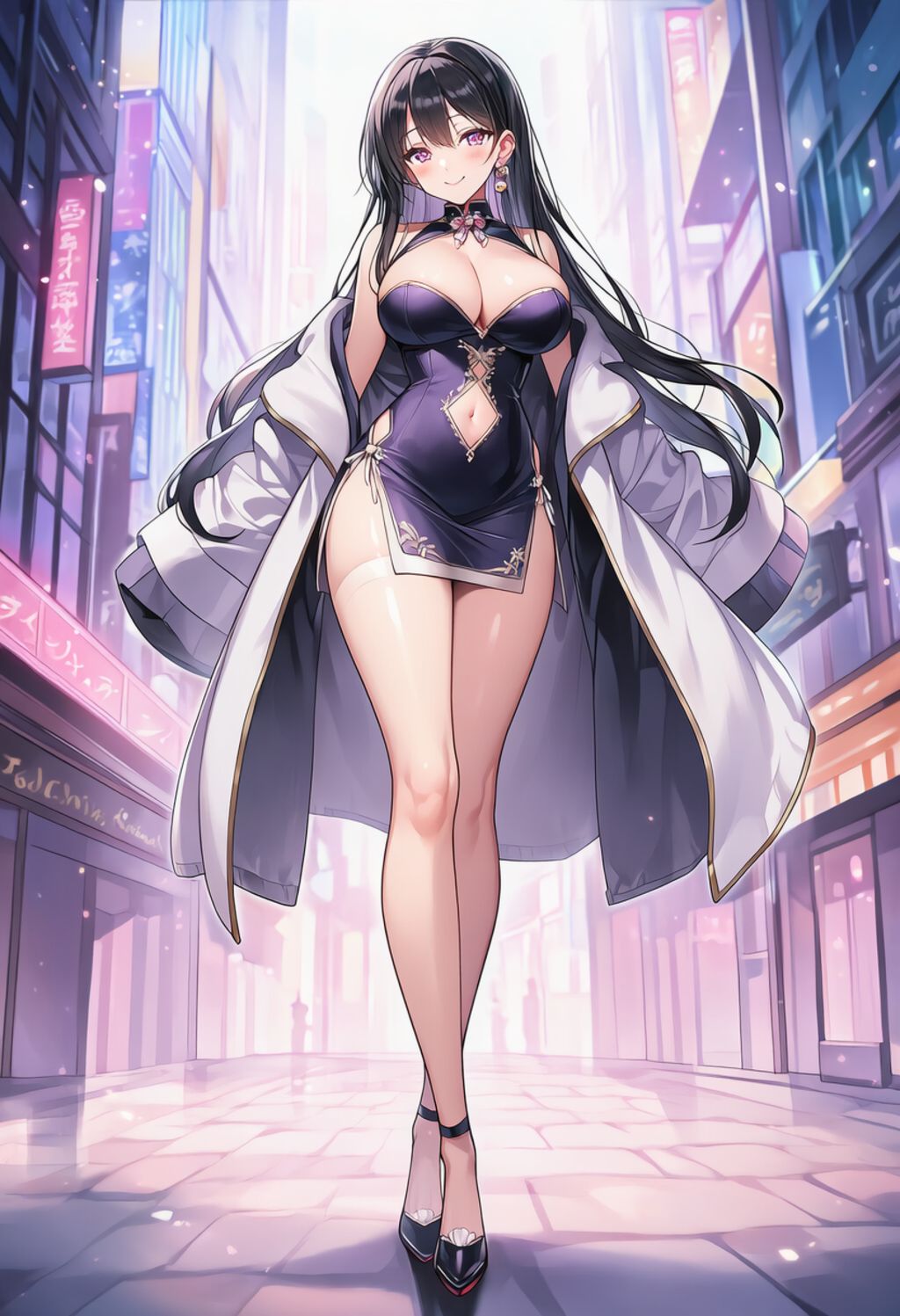 チャイナドレスの美少女
