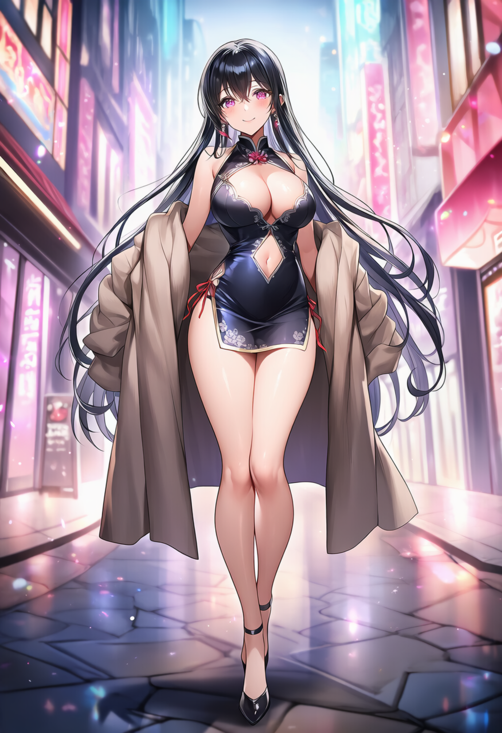 チャイナドレスの美少女