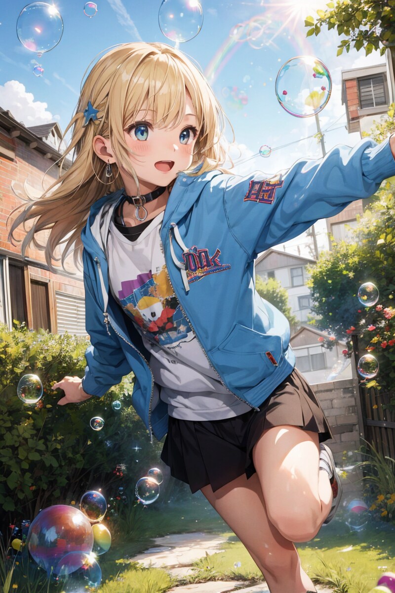はしゃぐ不良少女
