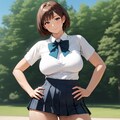 ショート女子高生(SDXL練習)2 3枚目
