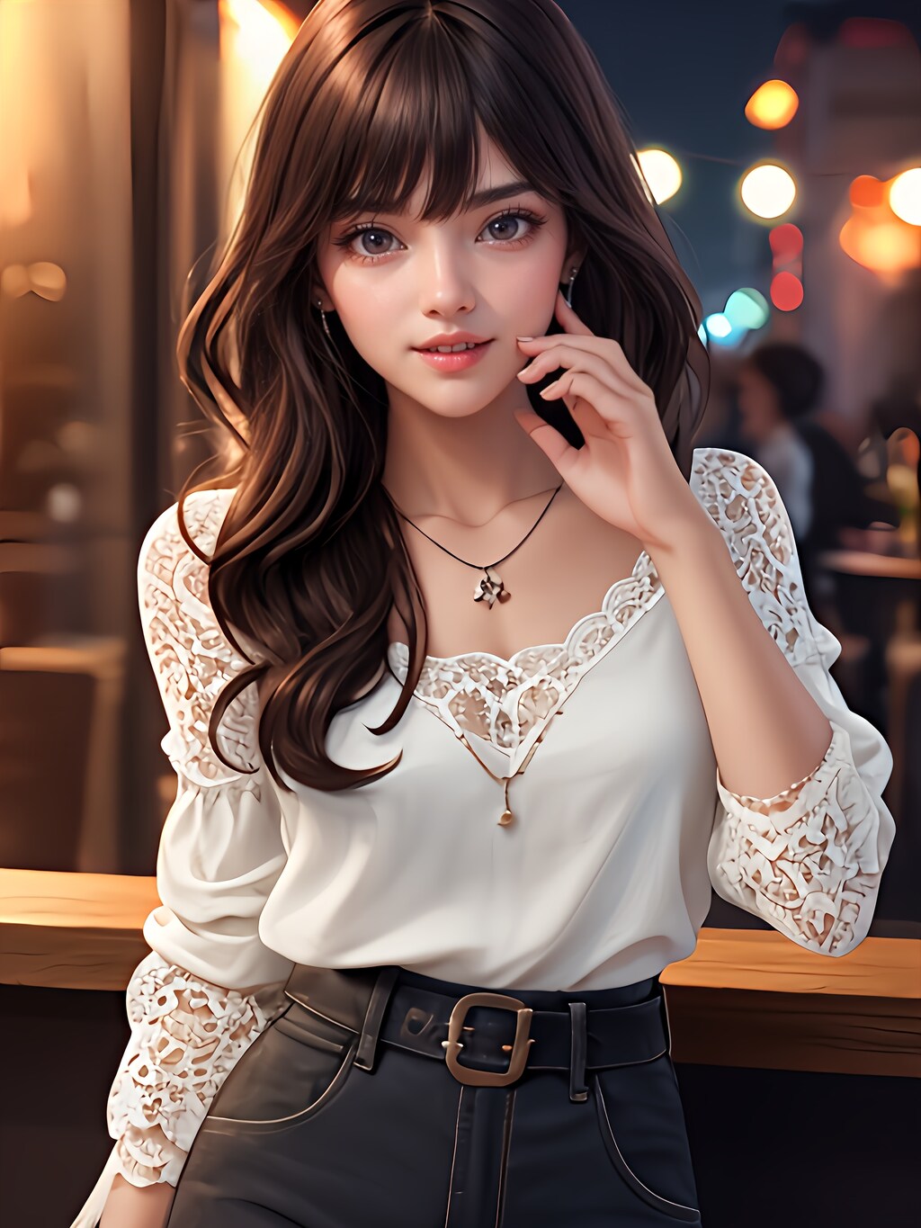 ホワイトレーススリーブ