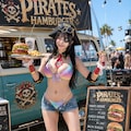 【海夏祭2026】ハンバーガーはいかが？ビーチのキッチンカーのキャストちゃん(すーさん主催「サマーフェスタ2026」他エントリー作品) 3枚目