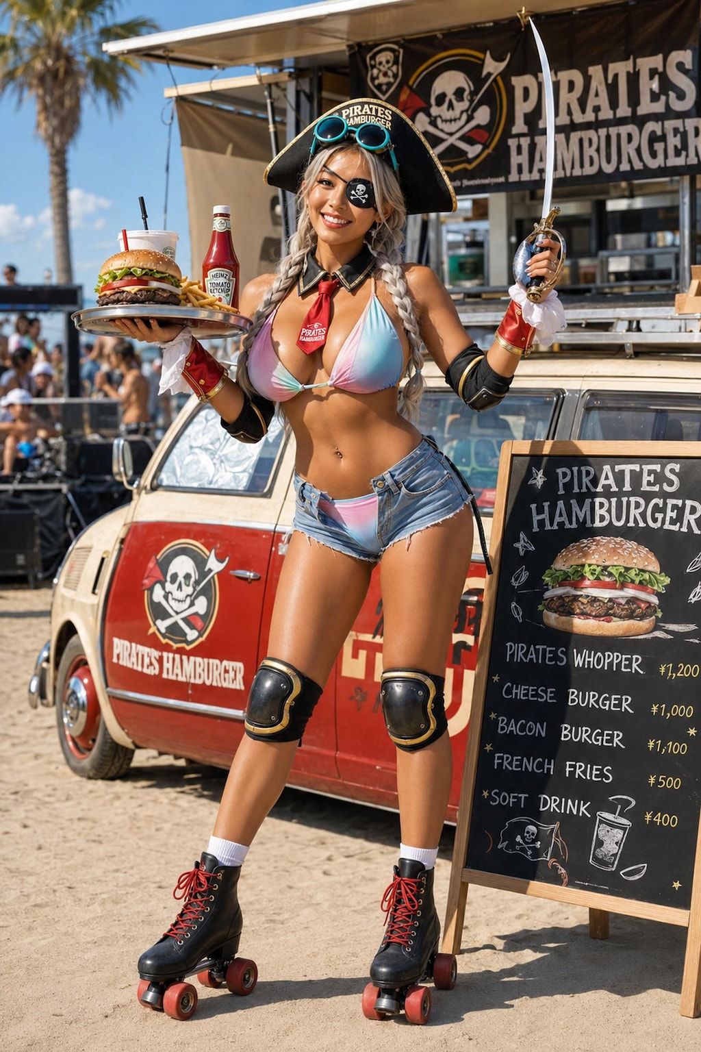 【海夏祭2026】ハンバーガーはいかが？ビーチのキッチンカーのキャストちゃん(すーさん主催「サマーフェスタ2026」他エントリー作品)