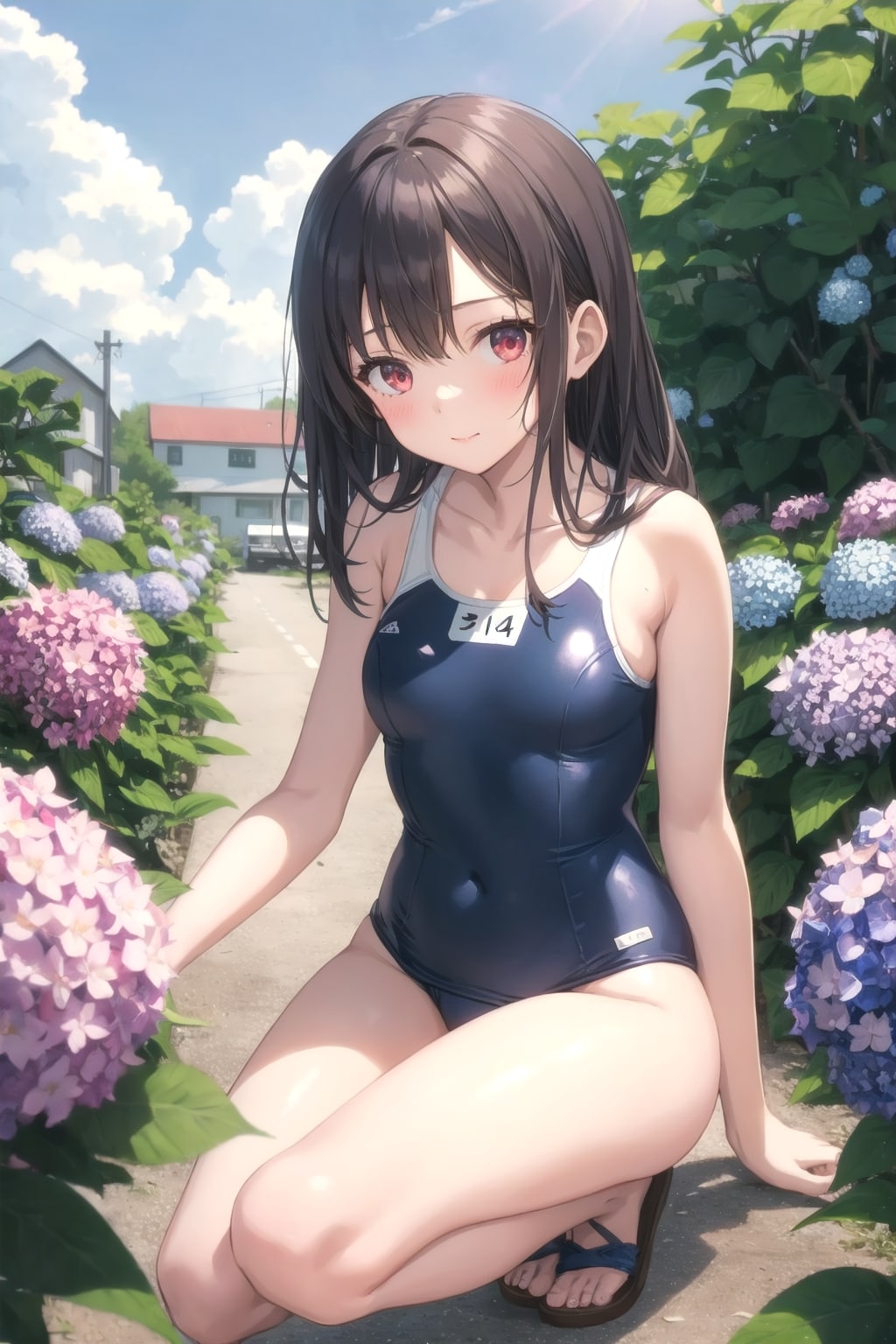 真夏のあじさい