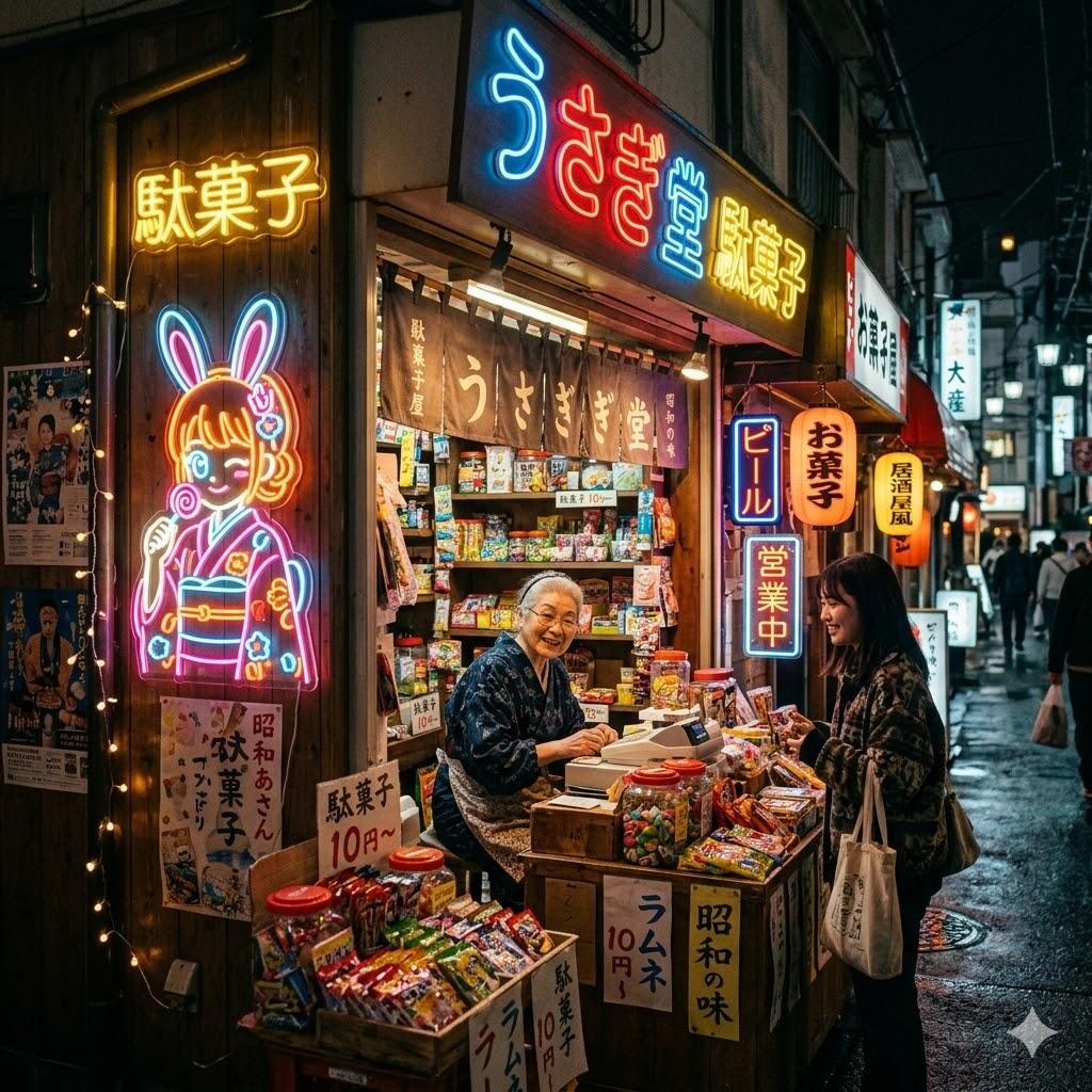 ネオンの駄菓子屋