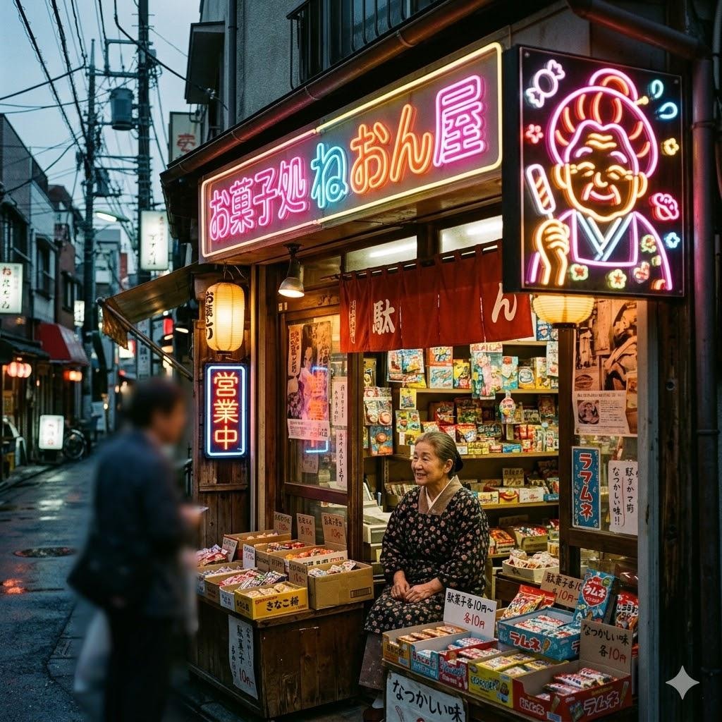 ネオンの駄菓子屋
