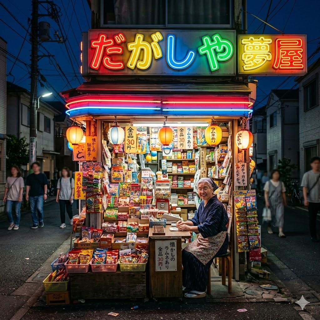 ネオンの駄菓子屋