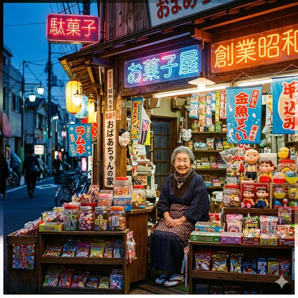 ネオンの駄菓子屋