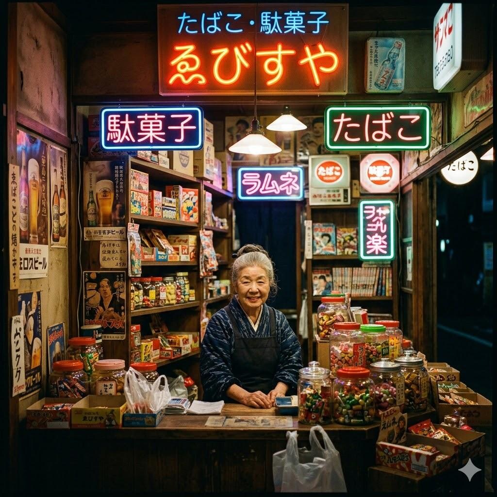 ネオンの駄菓子屋