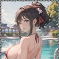 巨乳水着　 big breast swimsuit 4枚目