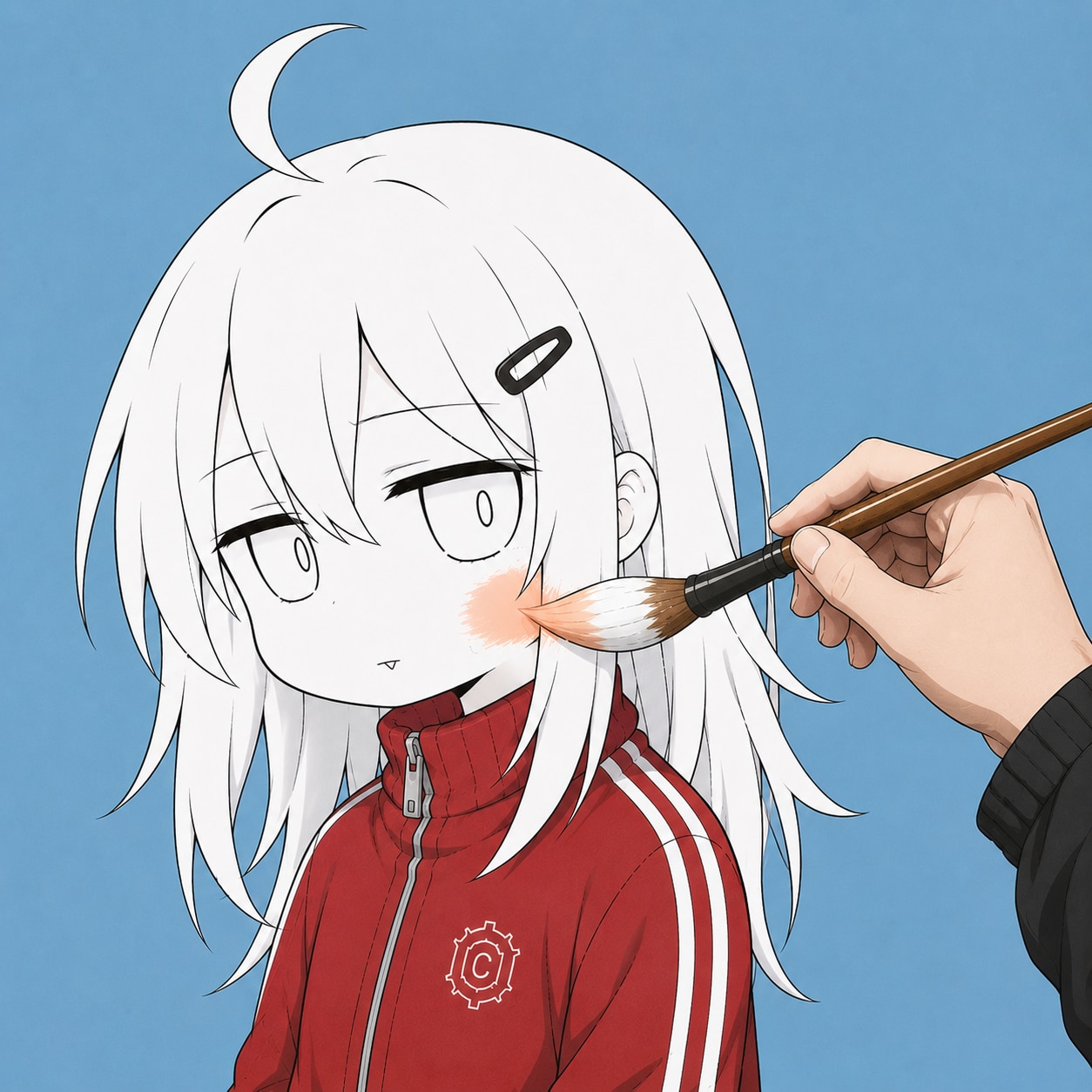 筆で頬をなでる | の人気AIイラスト・グラビア