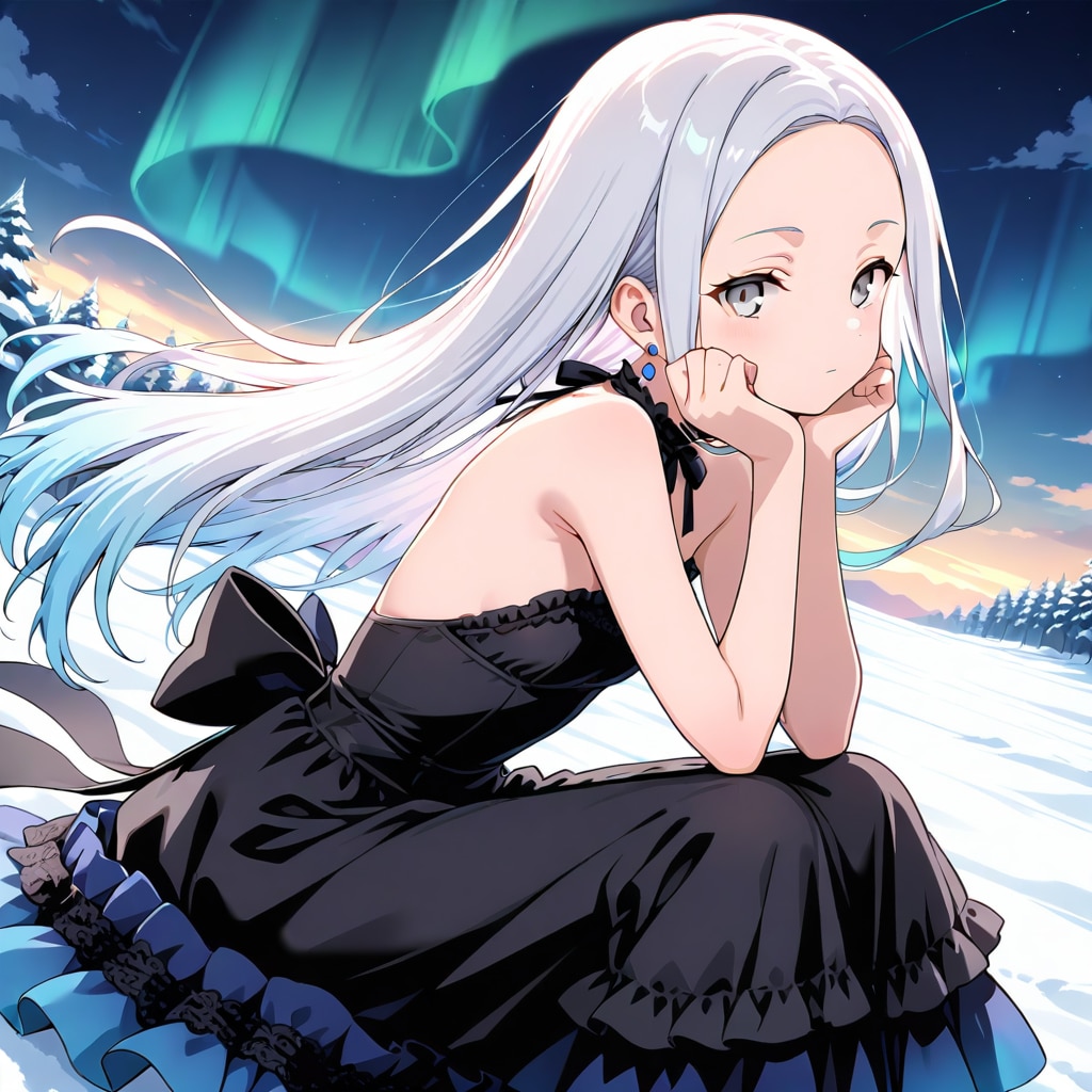 南極の姫とオーロラ | の人気AIイラスト・グラビア