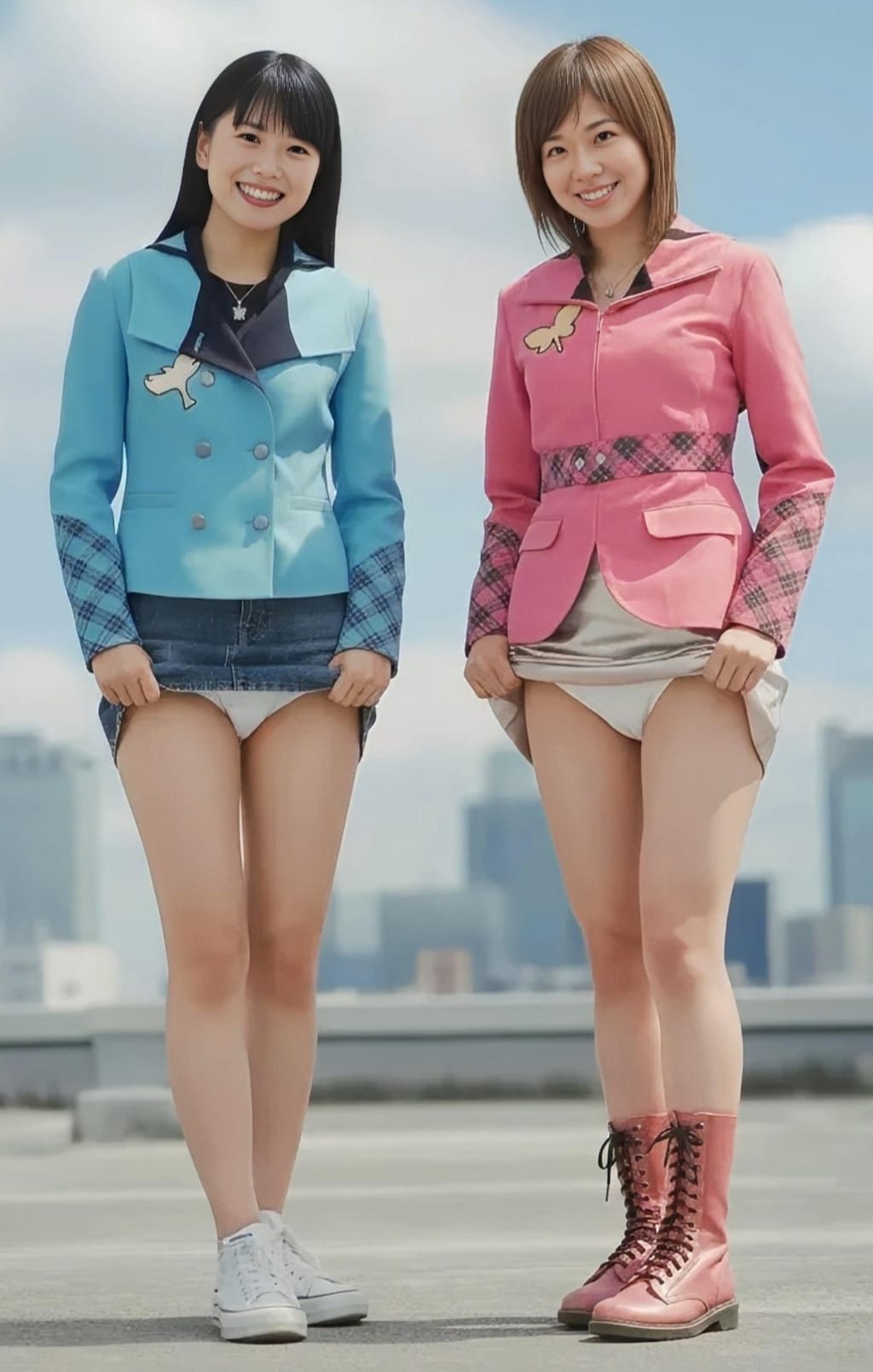 ダブルミニスカヒロイン