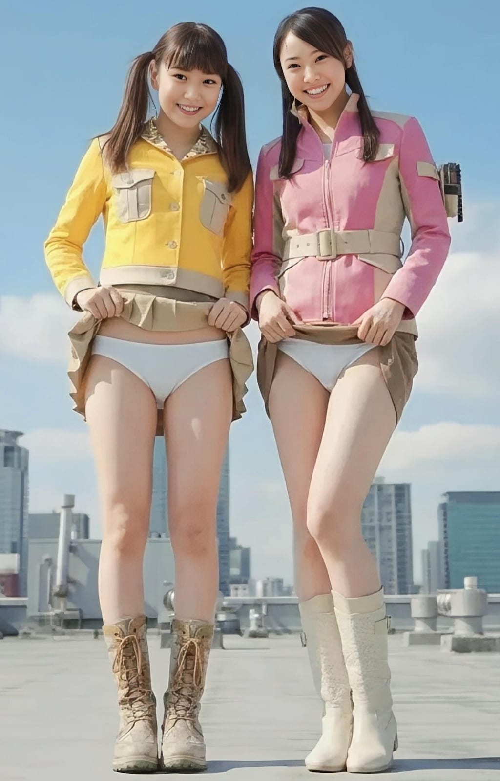 ダブルミニスカヒロイン