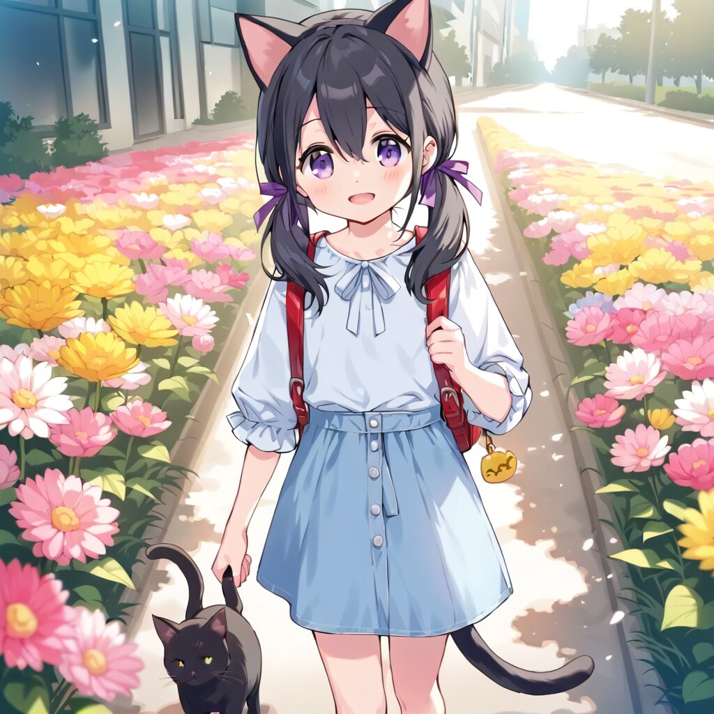 猫娘　モモのお出かけ | の人気AIイラスト・グラビア