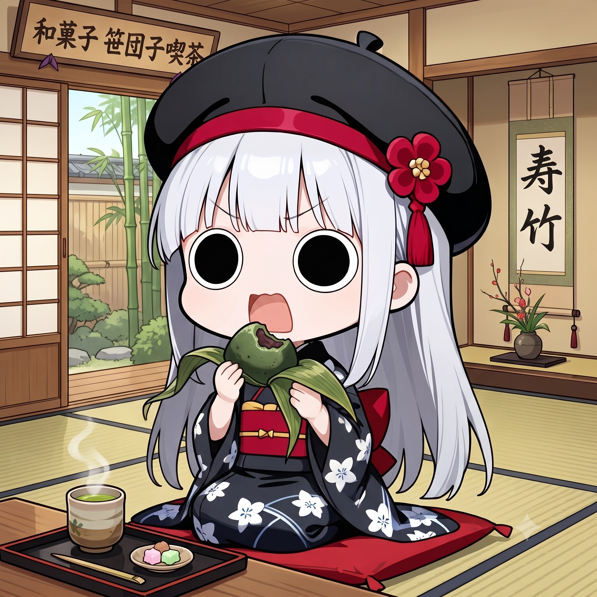 笹団子を頂くえらいこっちゃ嬢