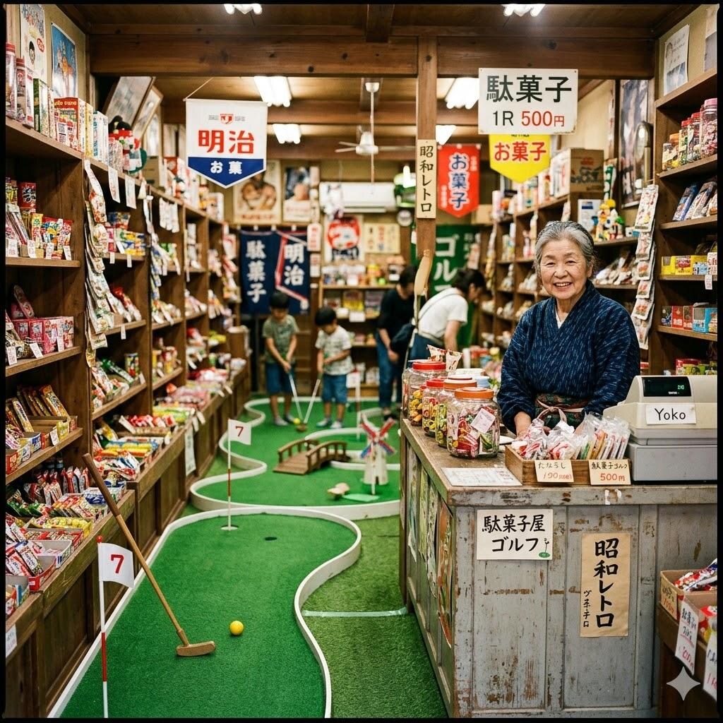 ゴルフ場っぽい駄菓子屋