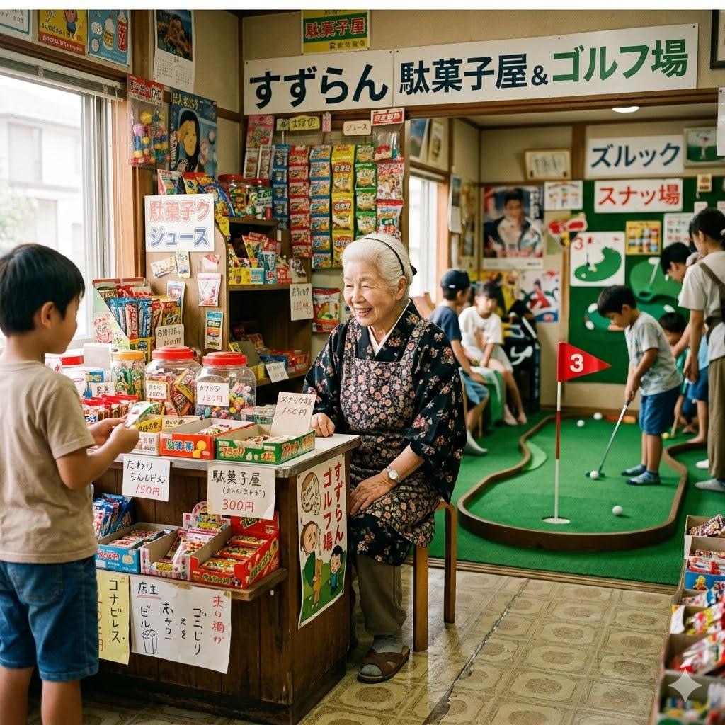 ゴルフ場っぽい駄菓子屋