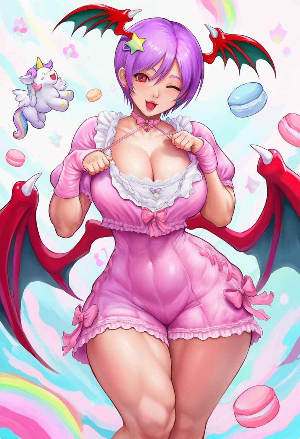 ゆめかわピンクコスプレ分身人妻