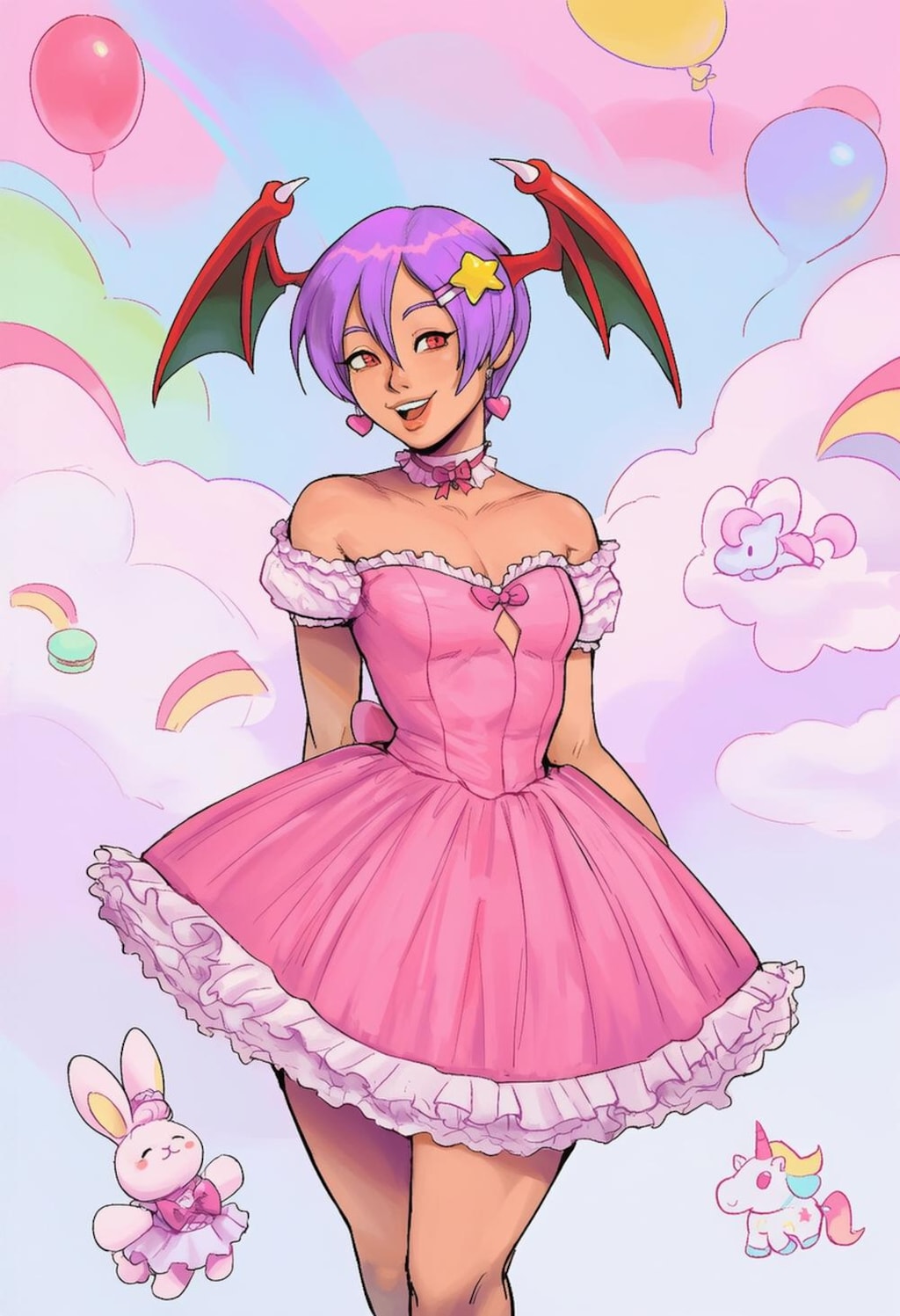 ゆめかわピンクコスプレ分身人妻