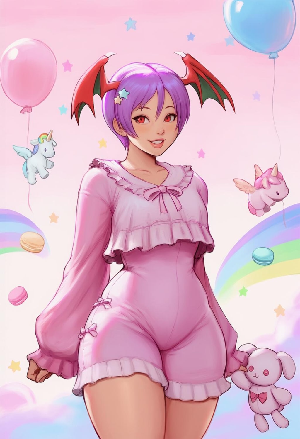 ゆめかわピンクコスプレ分身人妻