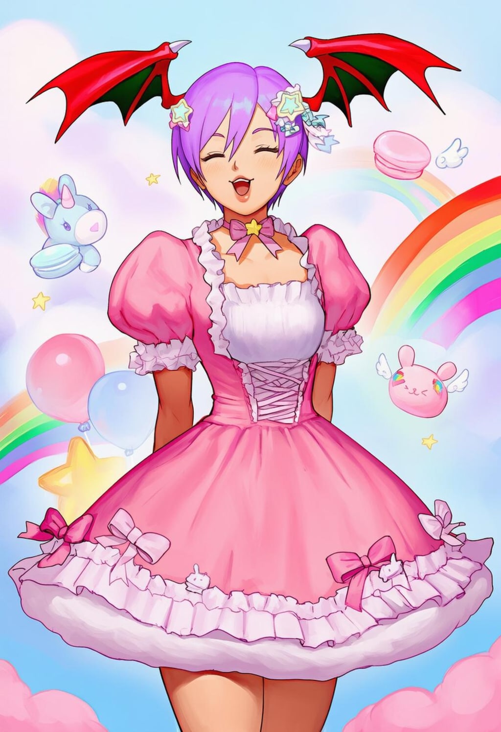 ゆめかわピンクコスプレ分身人妻