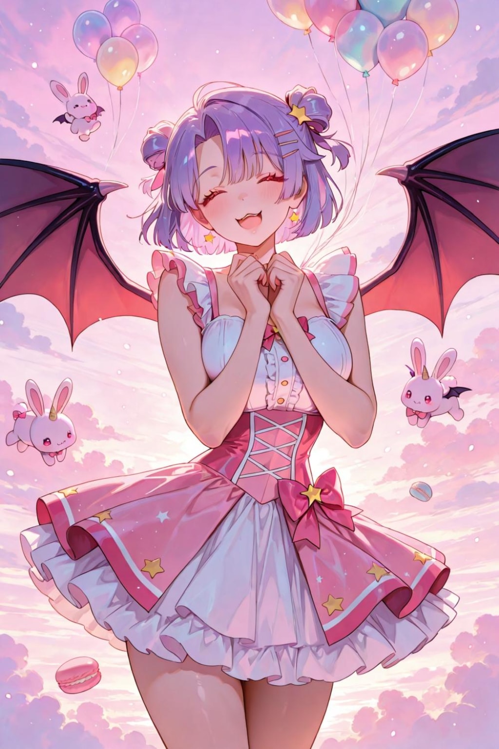 ゆめかわピンクコスプレ分身人妻