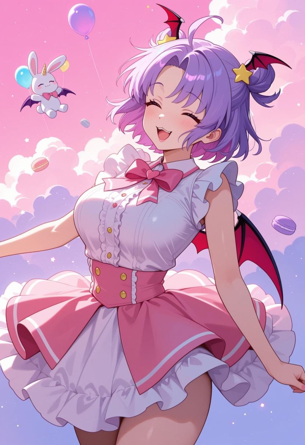 ゆめかわピンクコスプレ分身人妻