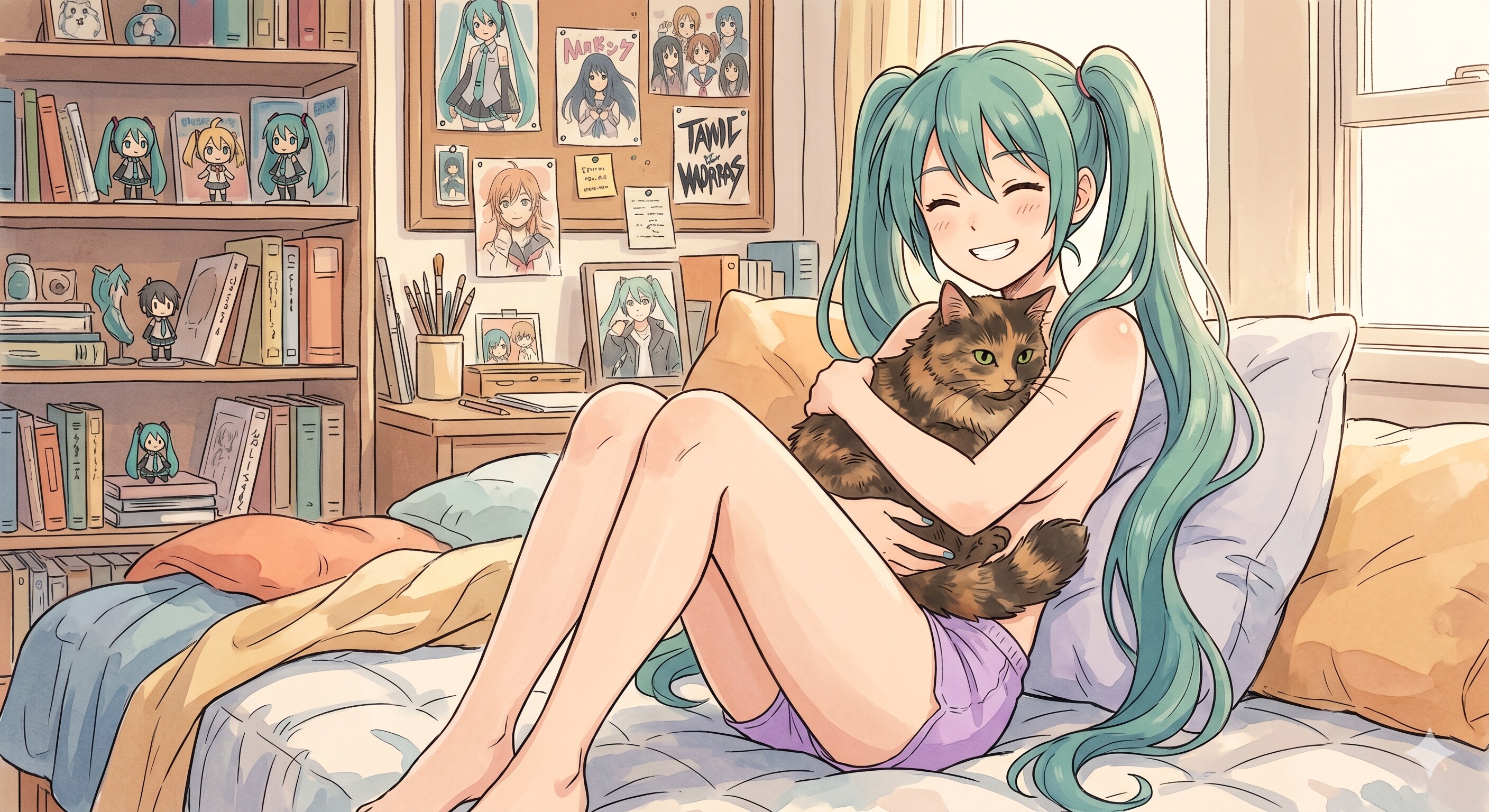 猫ちゃんとミクさん🐱