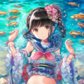 unique combination of a beautiful kimono and a sailor uniform 7枚目