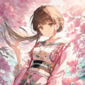 unique combination of a beautiful kimono and a sailor uniform 3枚目