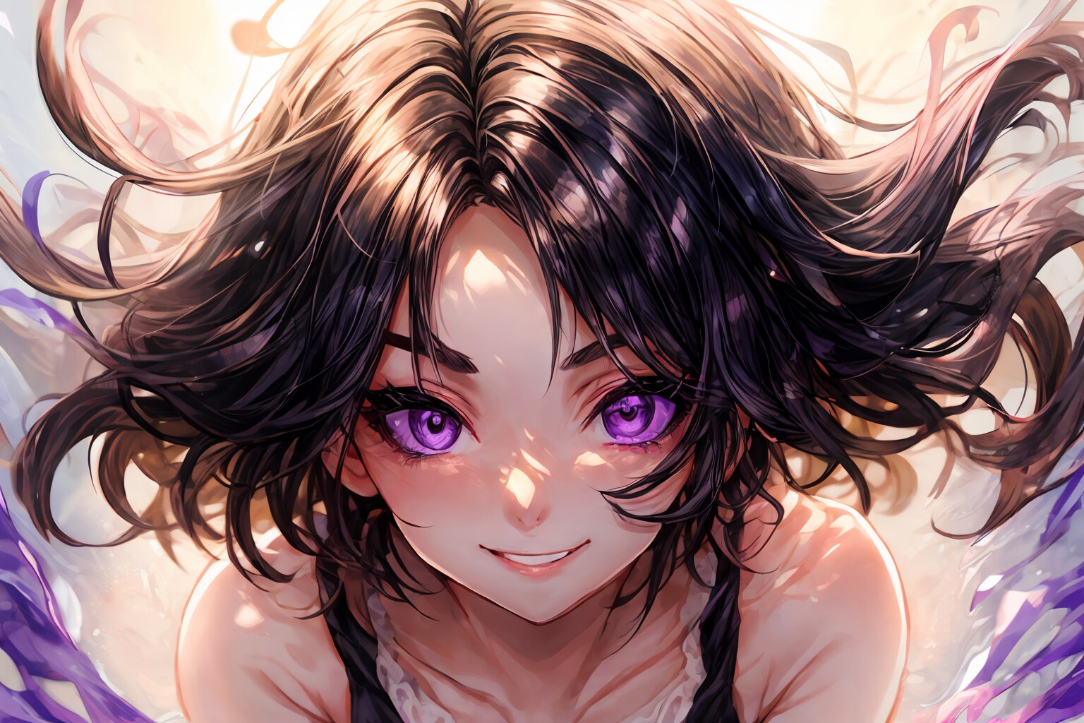 パープルアイ＋猫毛