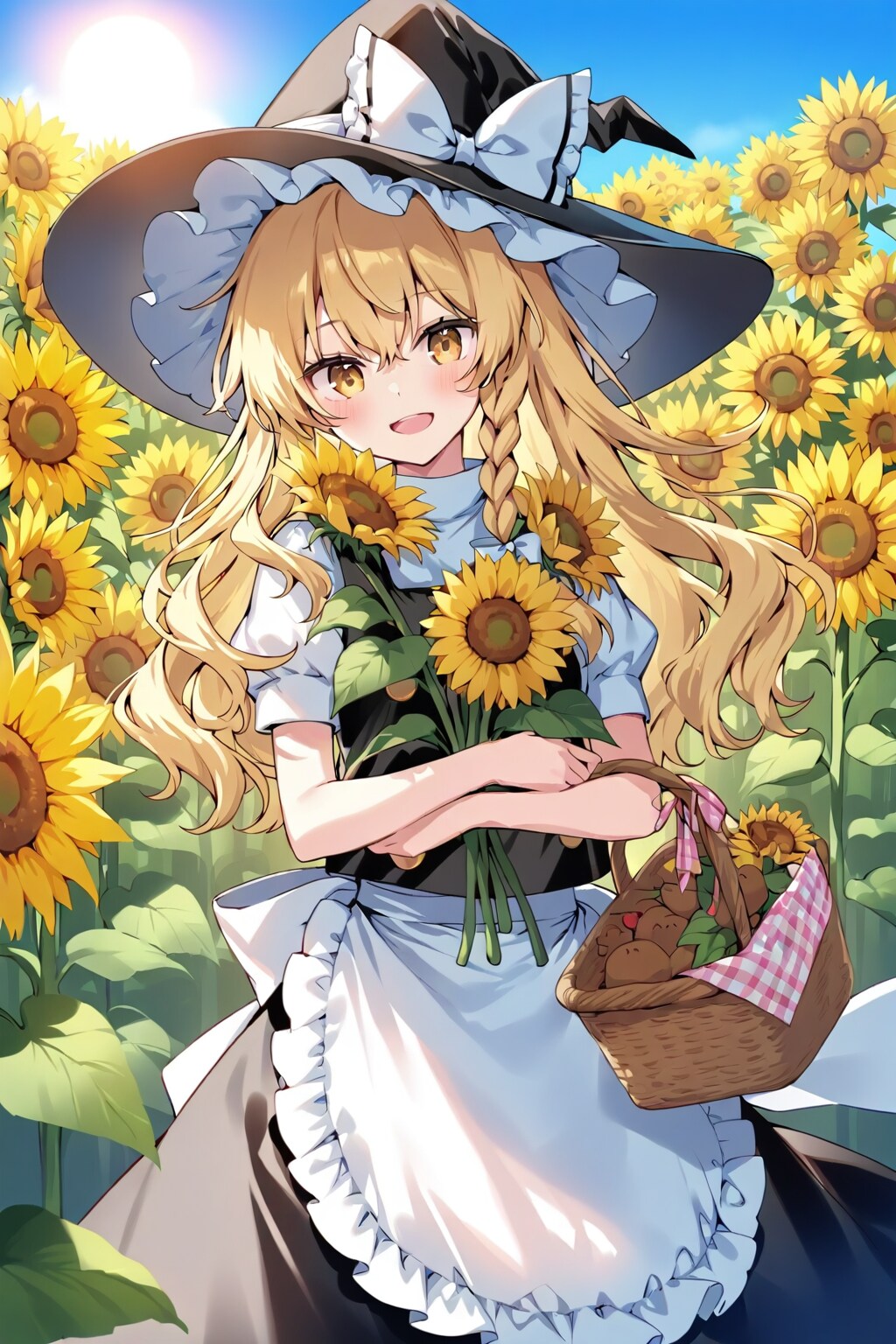 ひまわりが似合う魔法使い | の人気AIイラスト・グラビア