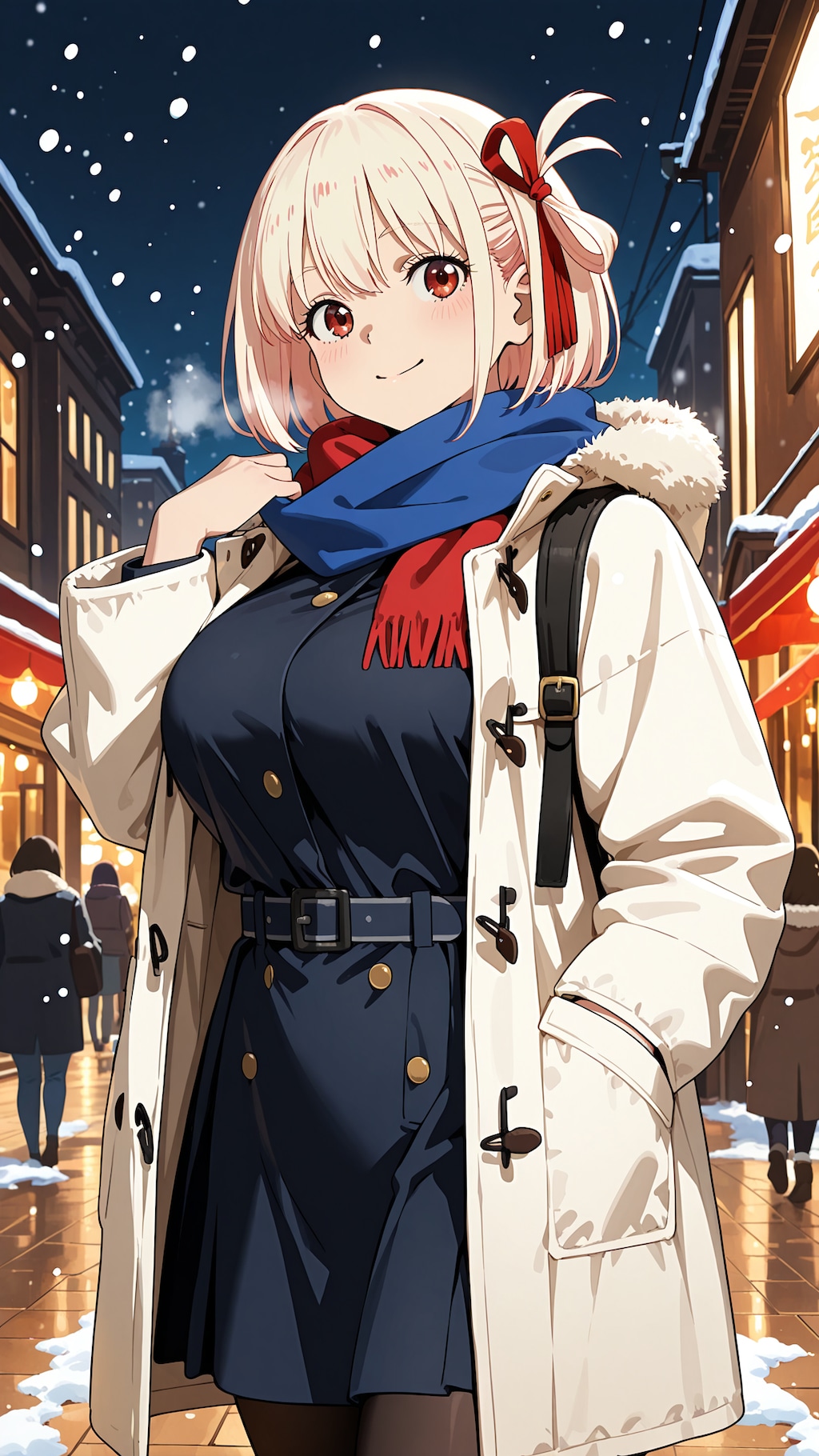 雪の街の夜