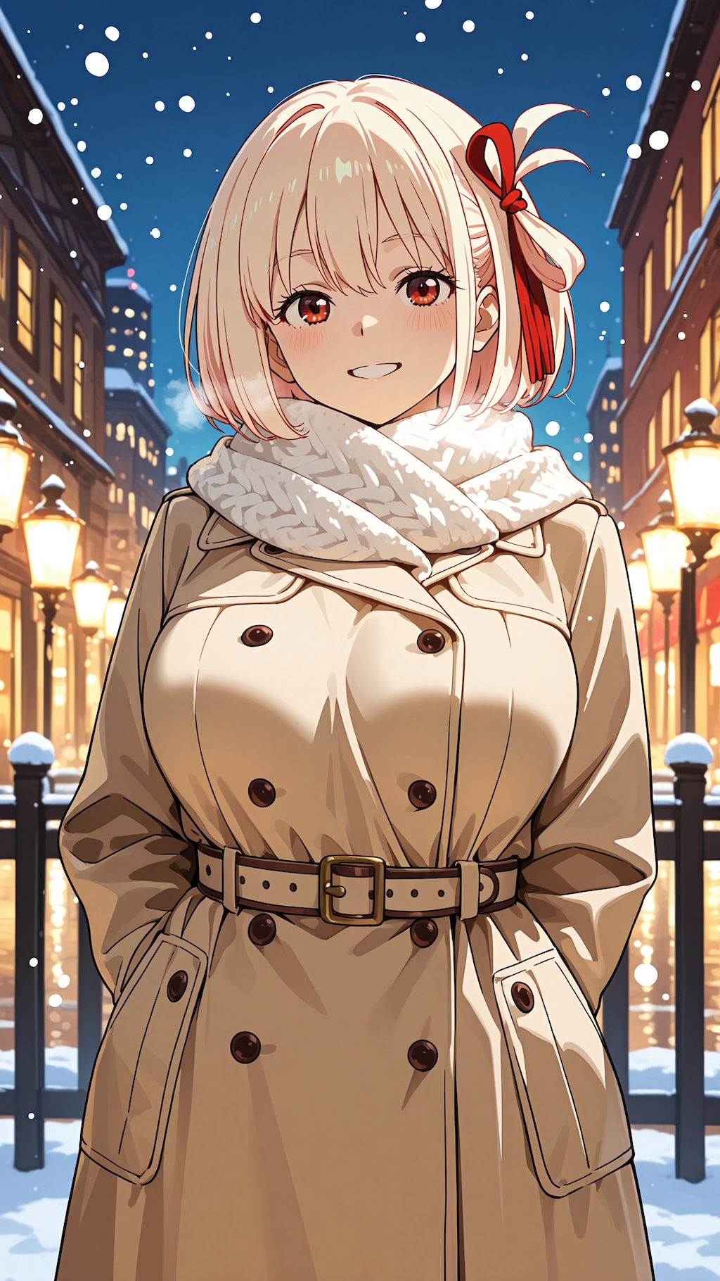 雪の街の夜