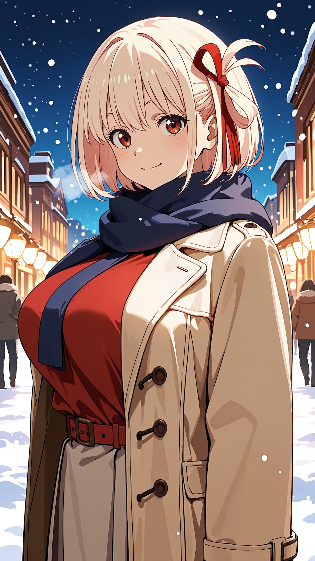 雪の街の夜