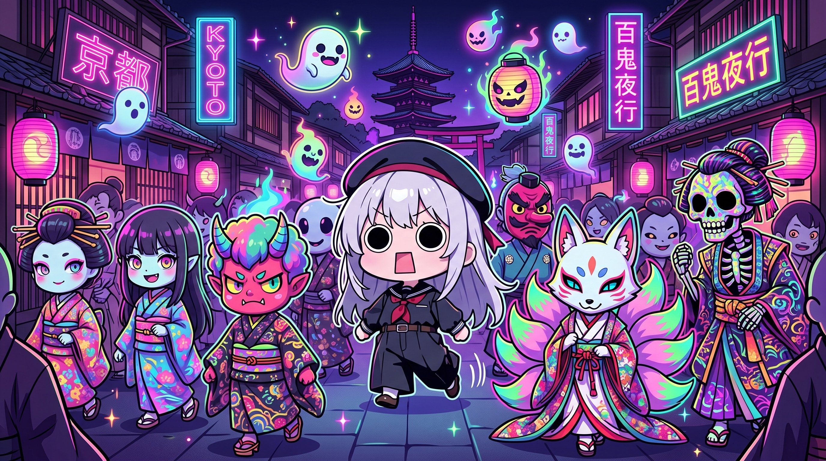 怪談百鬼夜行えらいこっちゃ嬢 | の人気AIイラスト・グラビア