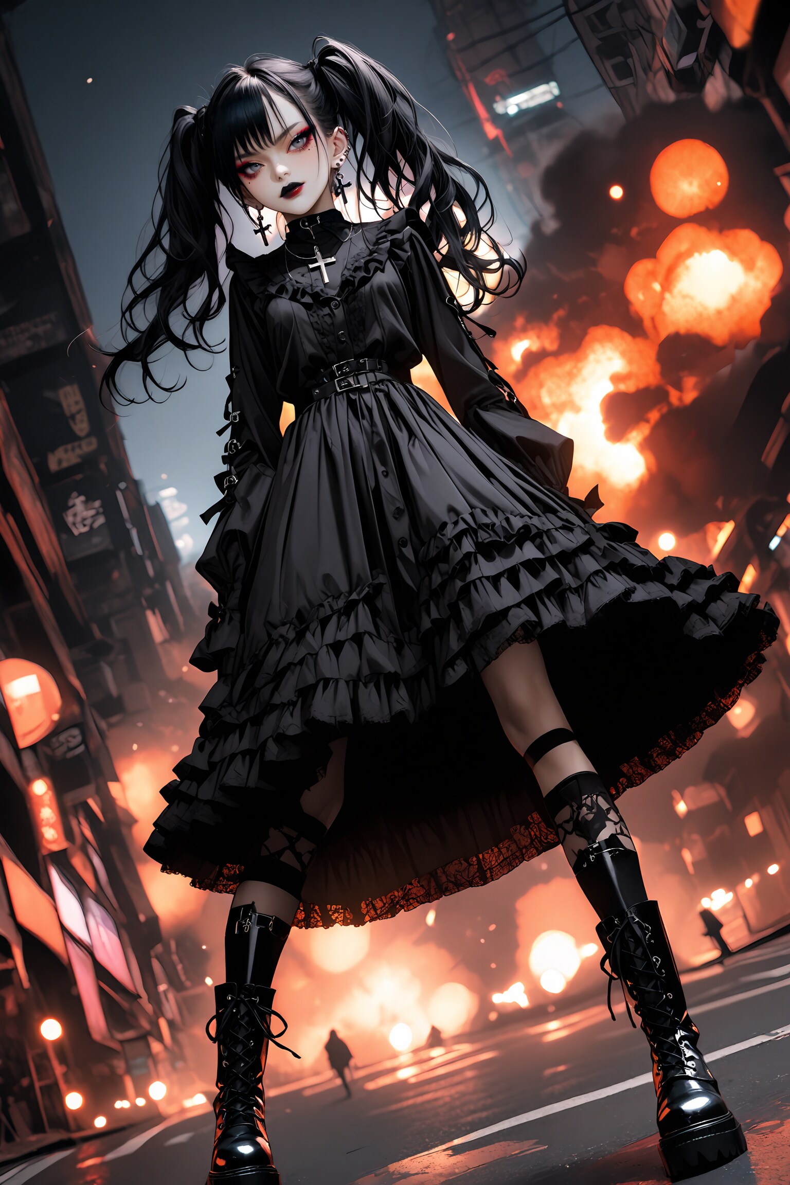 地雷系ゴスガール | の人気AIイラスト・グラビア