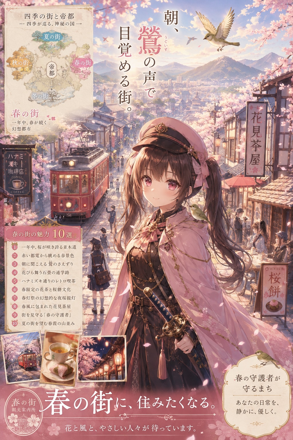 春花が咲き誇る『春の街』
